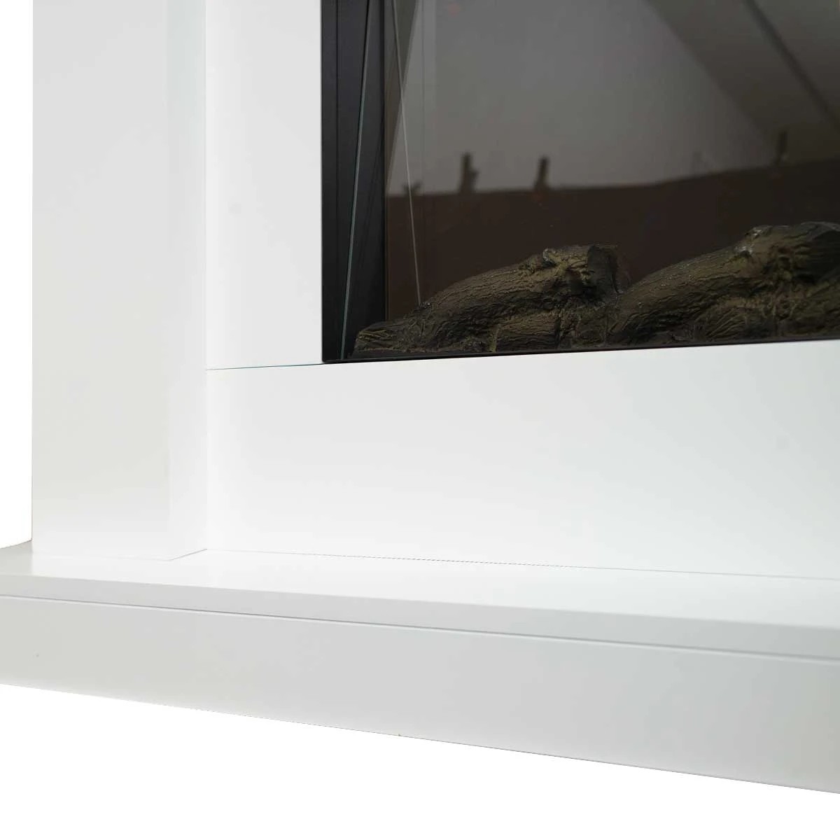 10 Moda Living Aristo 28 inch Electric Fireplace Heater with White Mantel Suite - White, 10 of 10