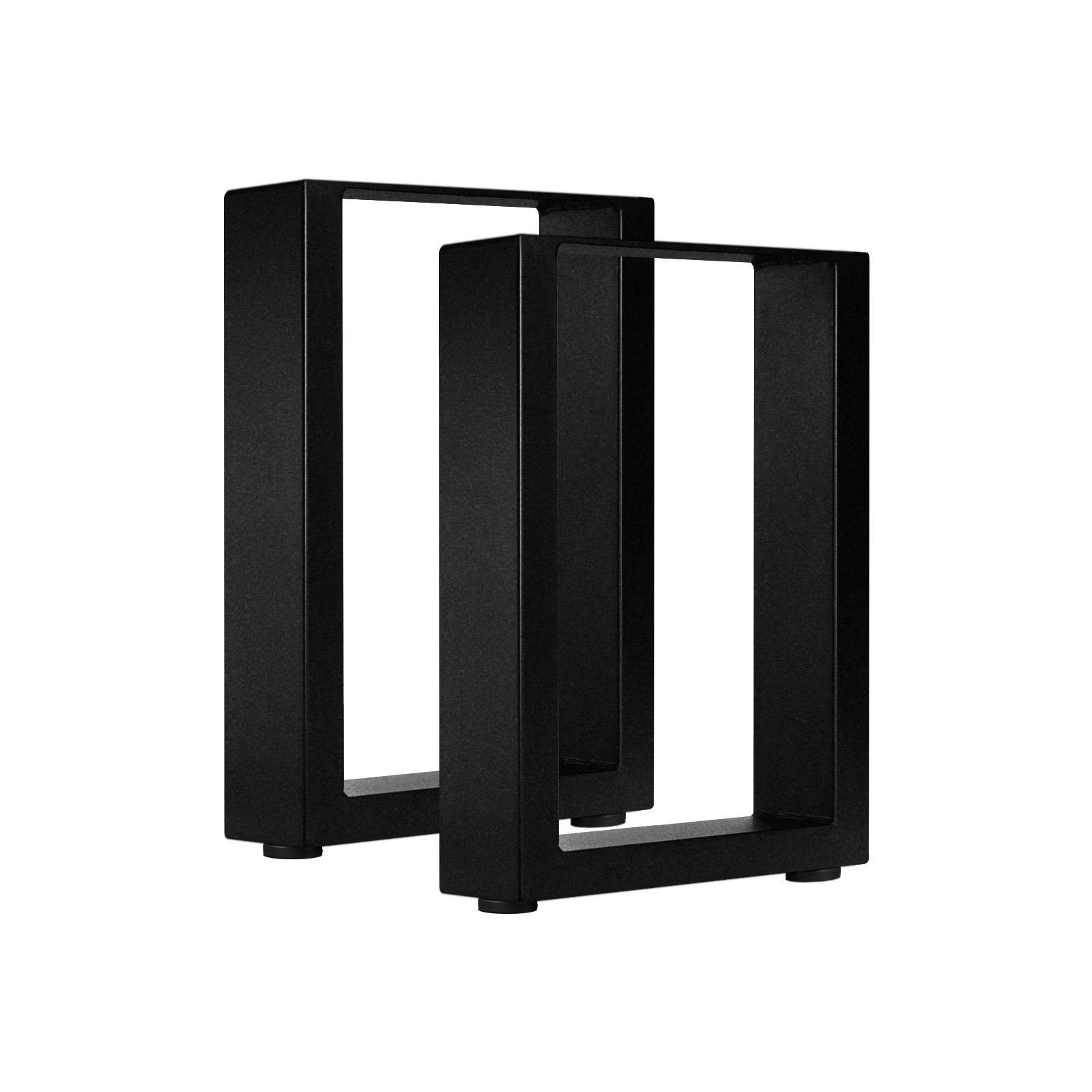 1 Oikiture 2X Coffee Dining Table Legs Bench Box DIY Steel Metal Industrial 40CM - Black, 1 of 2