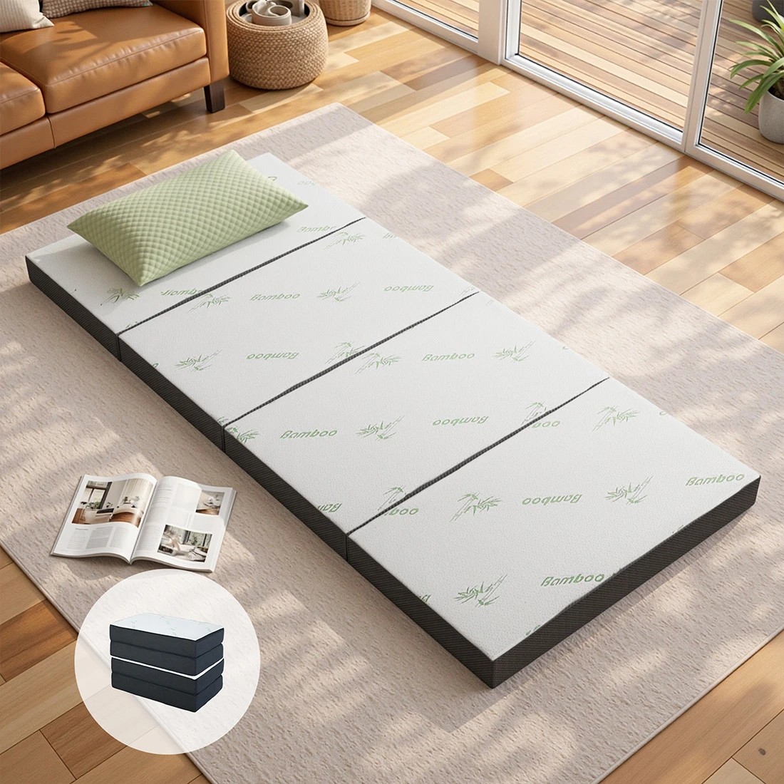 3 Giselle Bedding Foldable Mattress Folding Foam Sofa Bed Mat - Single Bed - Multi, 3 of 3