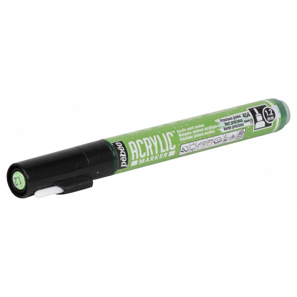2 Pebeo Acrylic Paint Marker 1.2mm Precious Green, 2 of 3