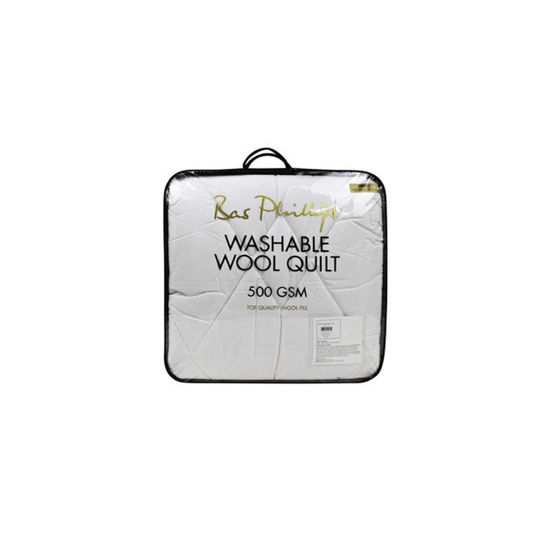 3 Bas Phillips Washable Wool Quilt 500gsm - Double (180 x 210 cm) - White, 3 of 6