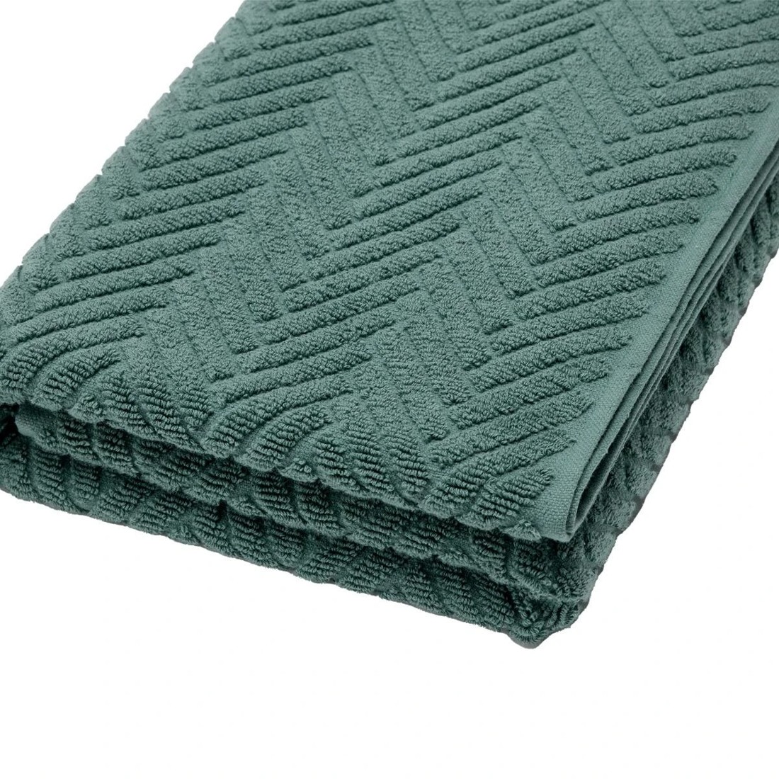 4 Chevron Cotton Bath Towel - Cypress, 4 of 6