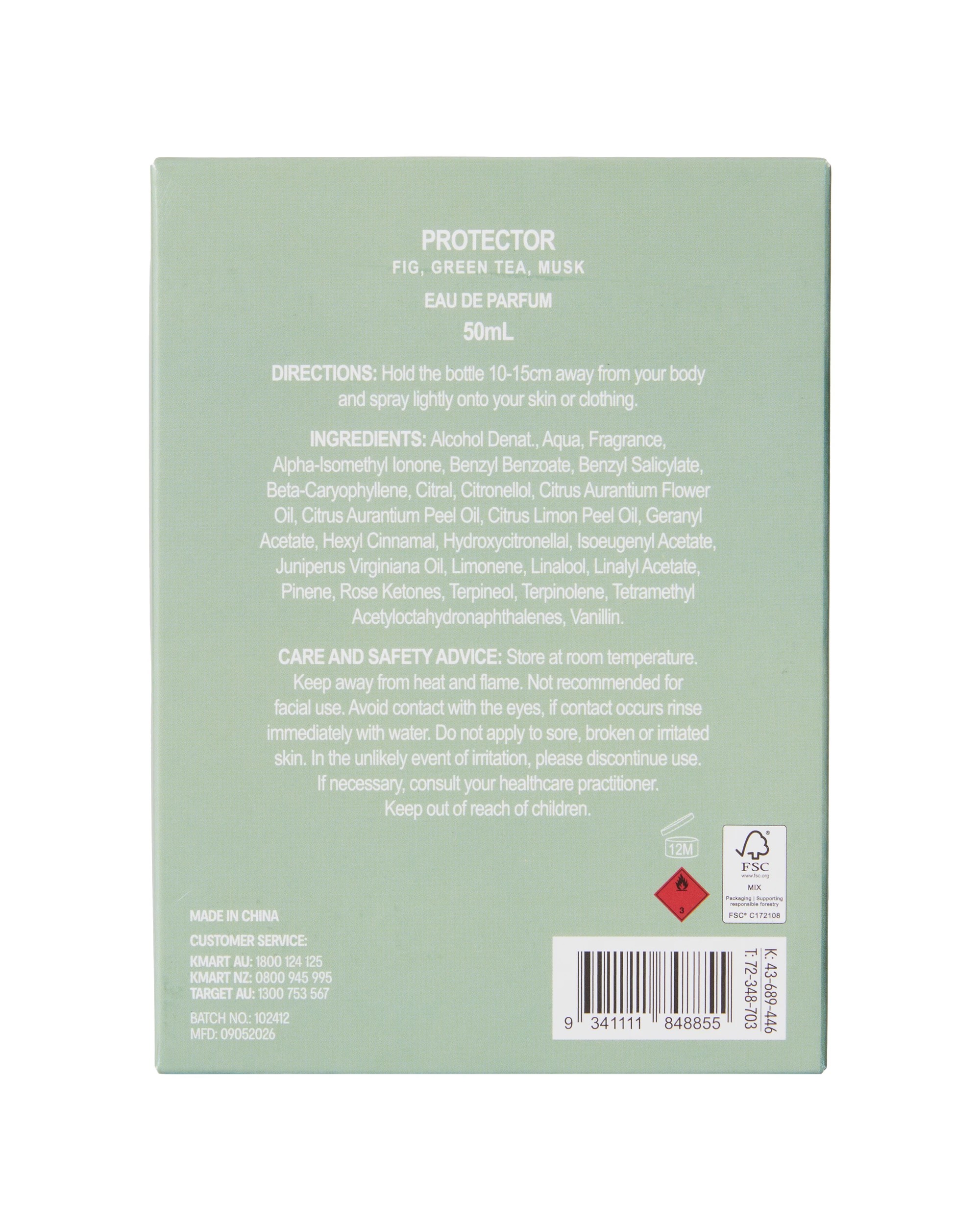 6 OXX Fragrance Protector Eau De Parfum 50ml - Fig, Green Tea and Musk, 6 of 6
