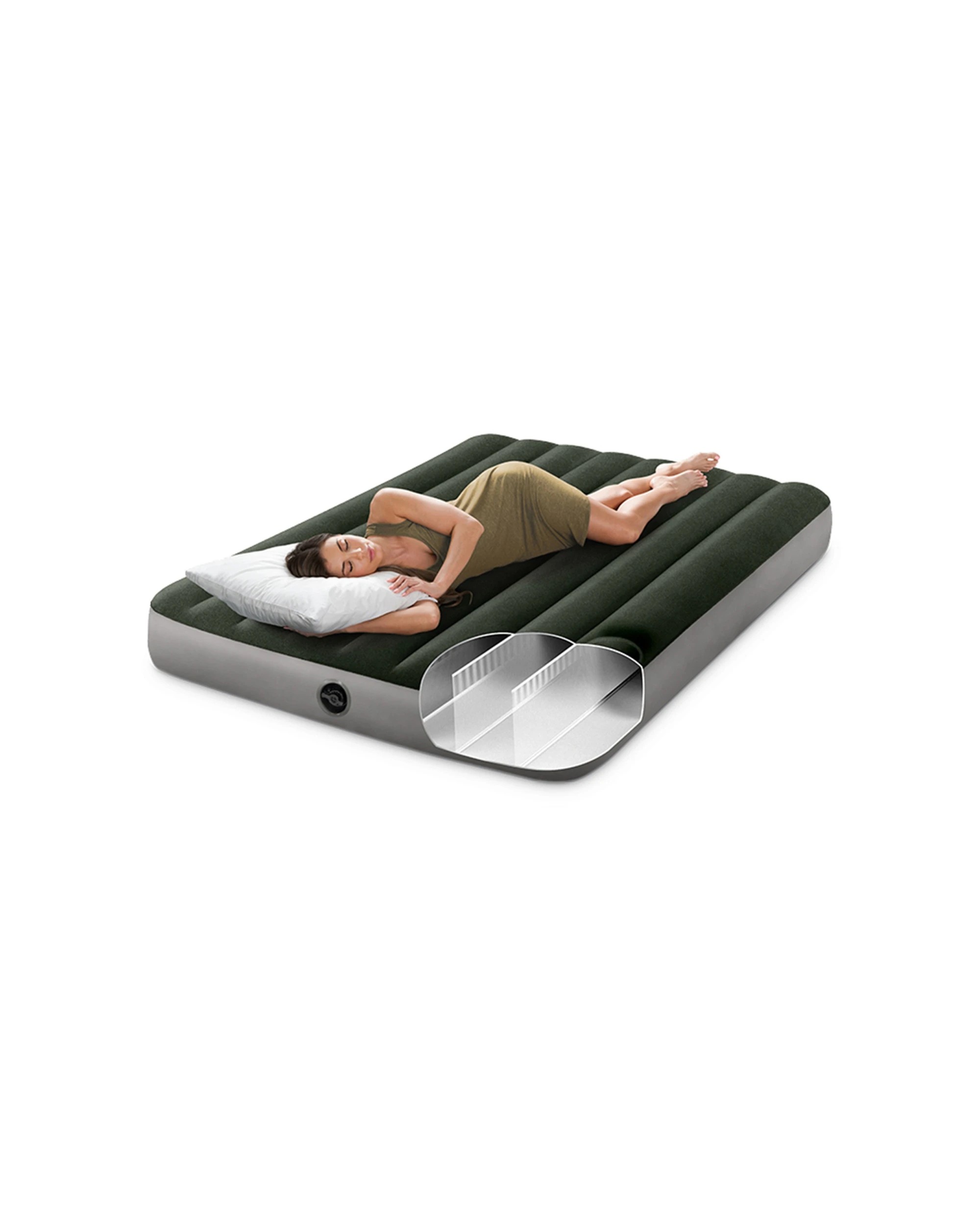 6 Intex Full Dura-Beam Prestige Downy Airbed - Double Bed - Charcoal, 6 of 9