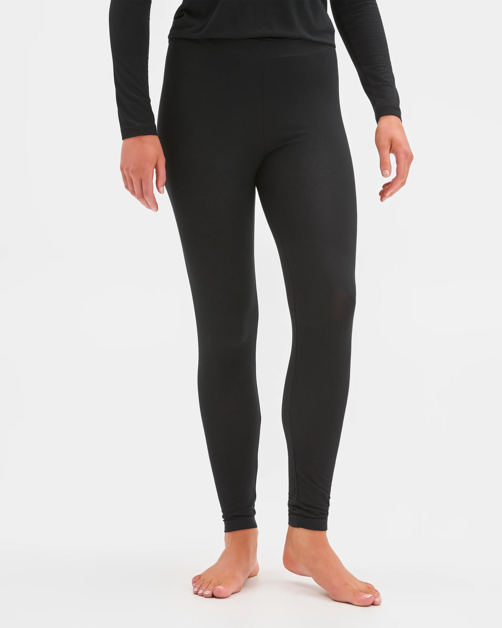 2 Target Woman Bamboo Full Length Thermal Leggings BLACK, 2 of 5