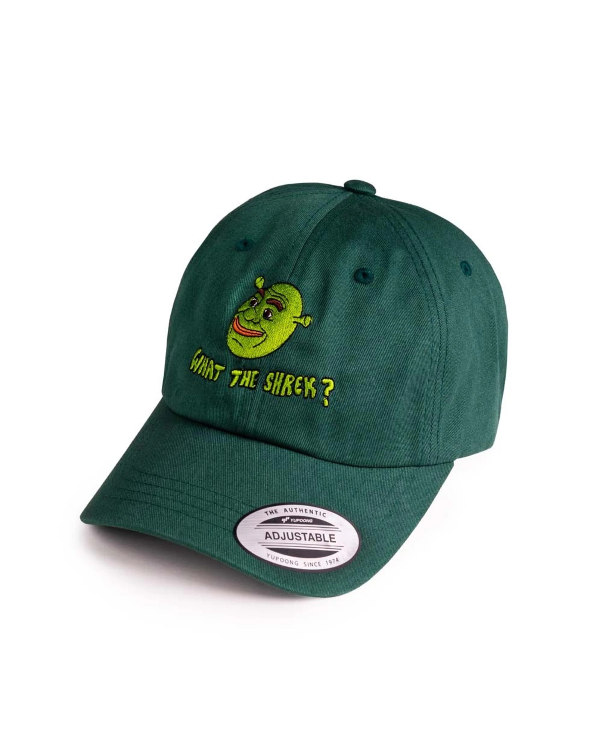 1 Shrek - What the Shrek? Dad Cap By Flexfit Yupoong - Green, 1 of 2