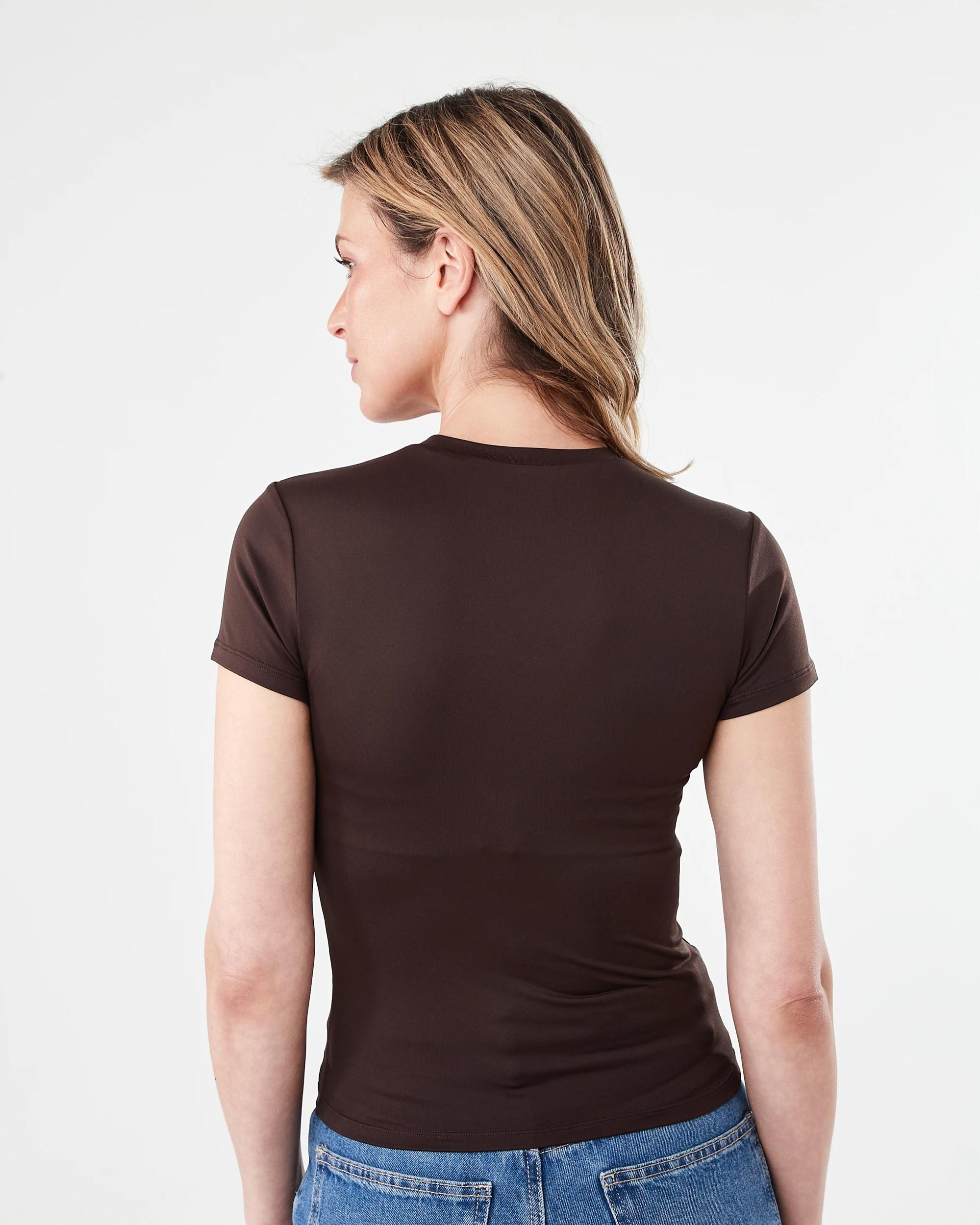 3 Short Sleeve Luxe T-shirt Melt Brown, 3 of 5