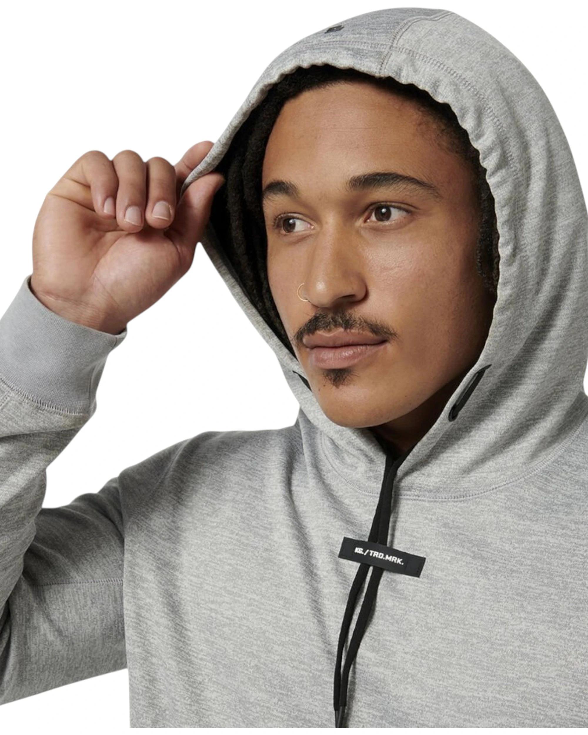 5 KingGee Mens Trademark Tech Pullover Hoodie GREY, 5 of 9