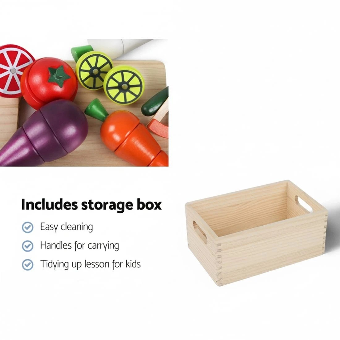 5 Keezi Kids Kitchen Play Set en Pretend Toys Cooking Utensils Pots Pans Food - Multi, 5 of 5