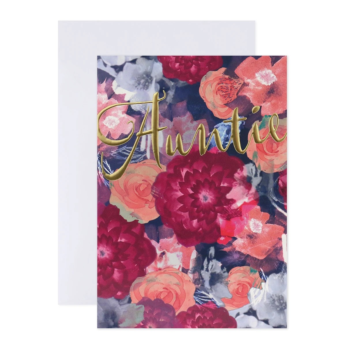 1 Connections from Hallmark Birthday Card for Auntie - Florals, 1 of 3