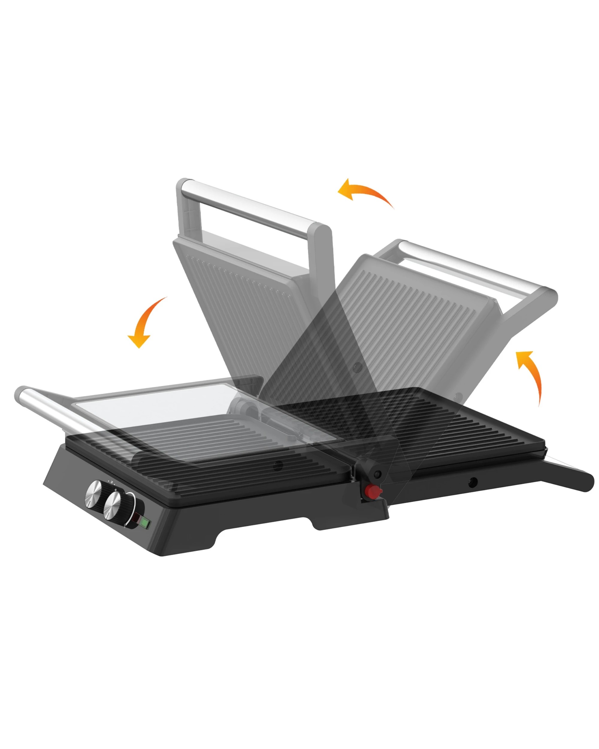 3 Yopower Electric Grill & Sandwich Maker 1800W - Black, 3 of 3