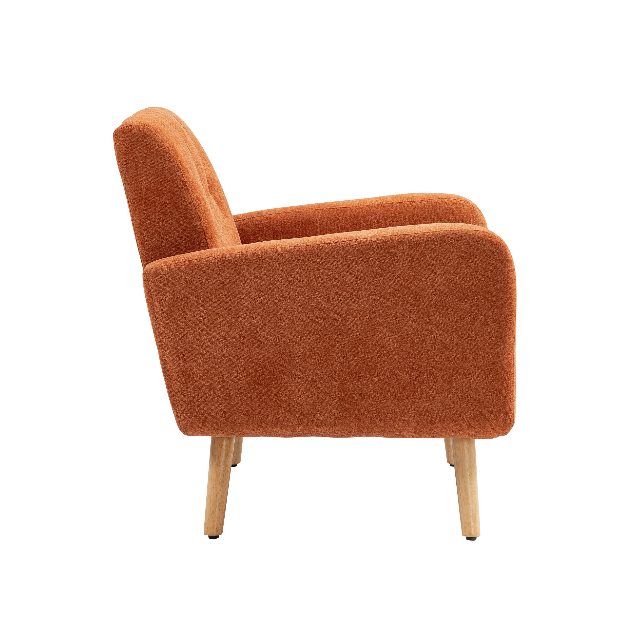 6 IHOMDEC Upholstered Tub Armchair - Orange - Orange, 6 of 10