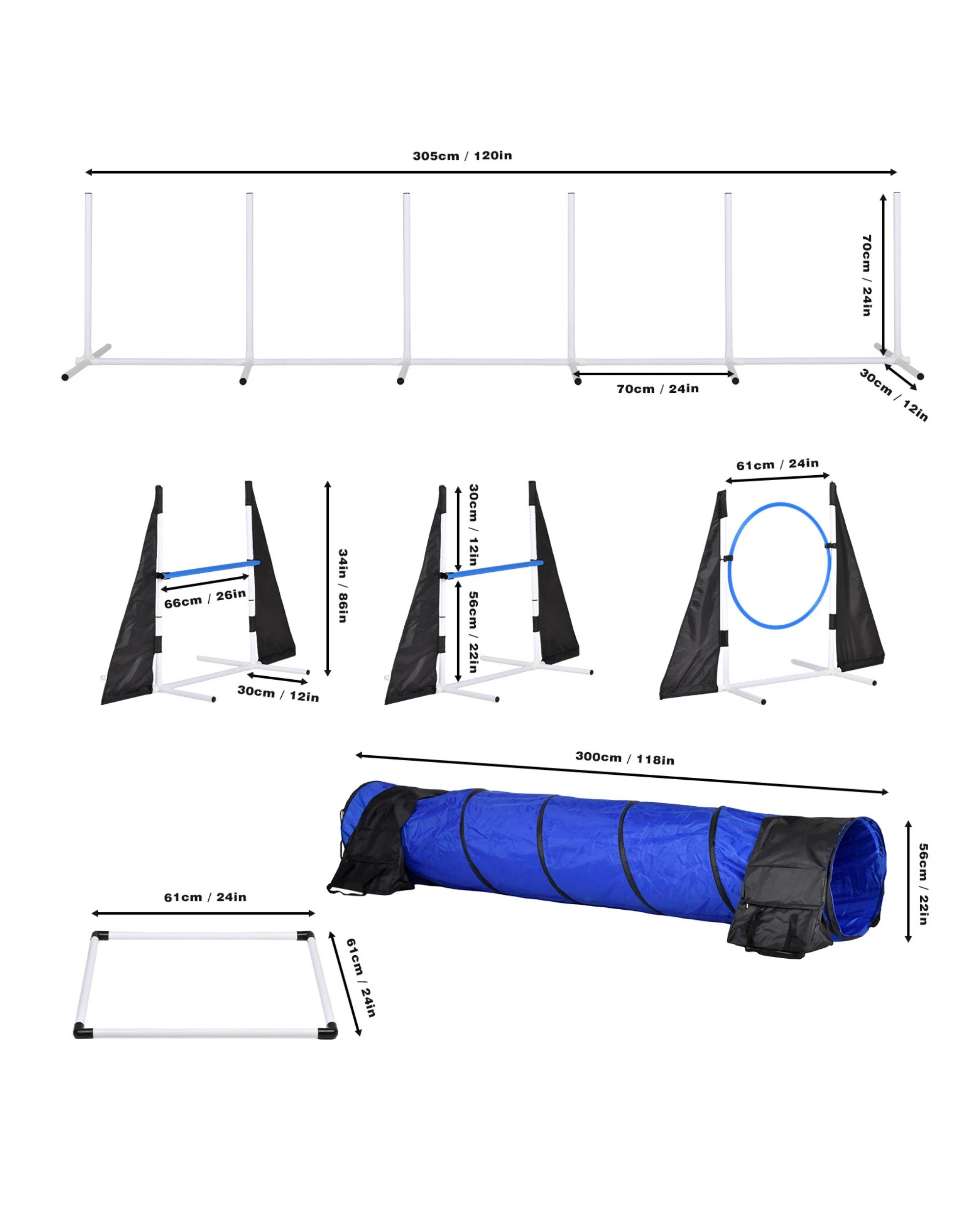 7 Advwin Dog Agility Training Equipment Set, 7 of 7