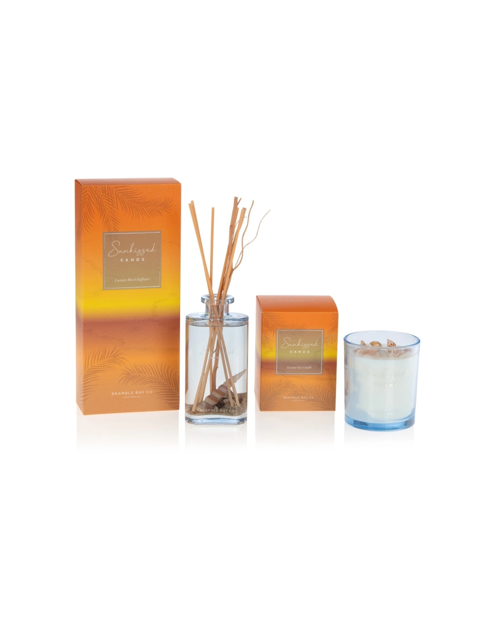 4 Bramble Bay Ocean Sunkissed Sands Glass Reed Diffuser Scented Home Fragrance 150ml - Natural, 4 of 4