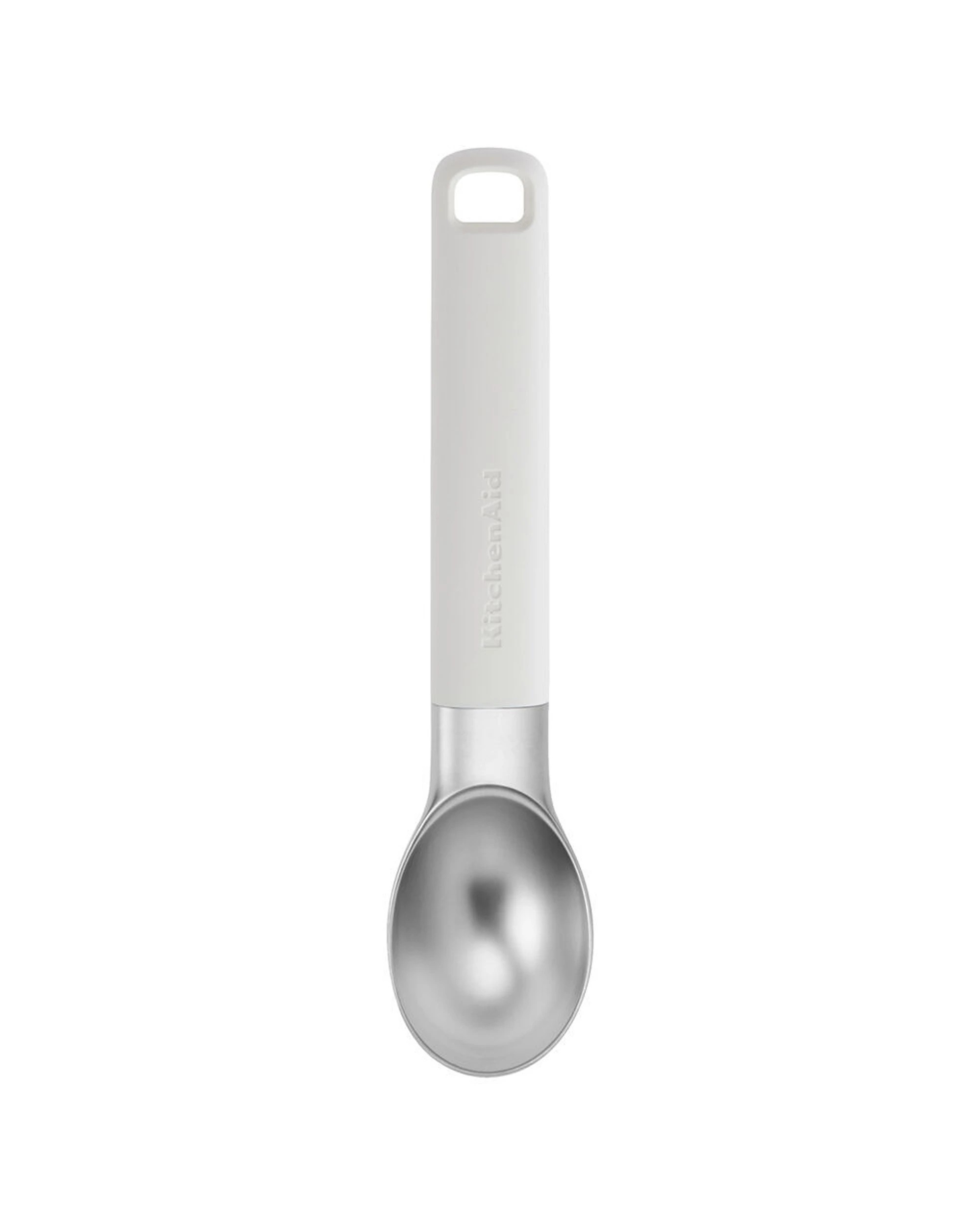 3 KitchenAid 2PK Classic Metal Ice Scooper Ergonomic Handle Dishwasher Safe Kitchen Utensil - White, 3 of 6