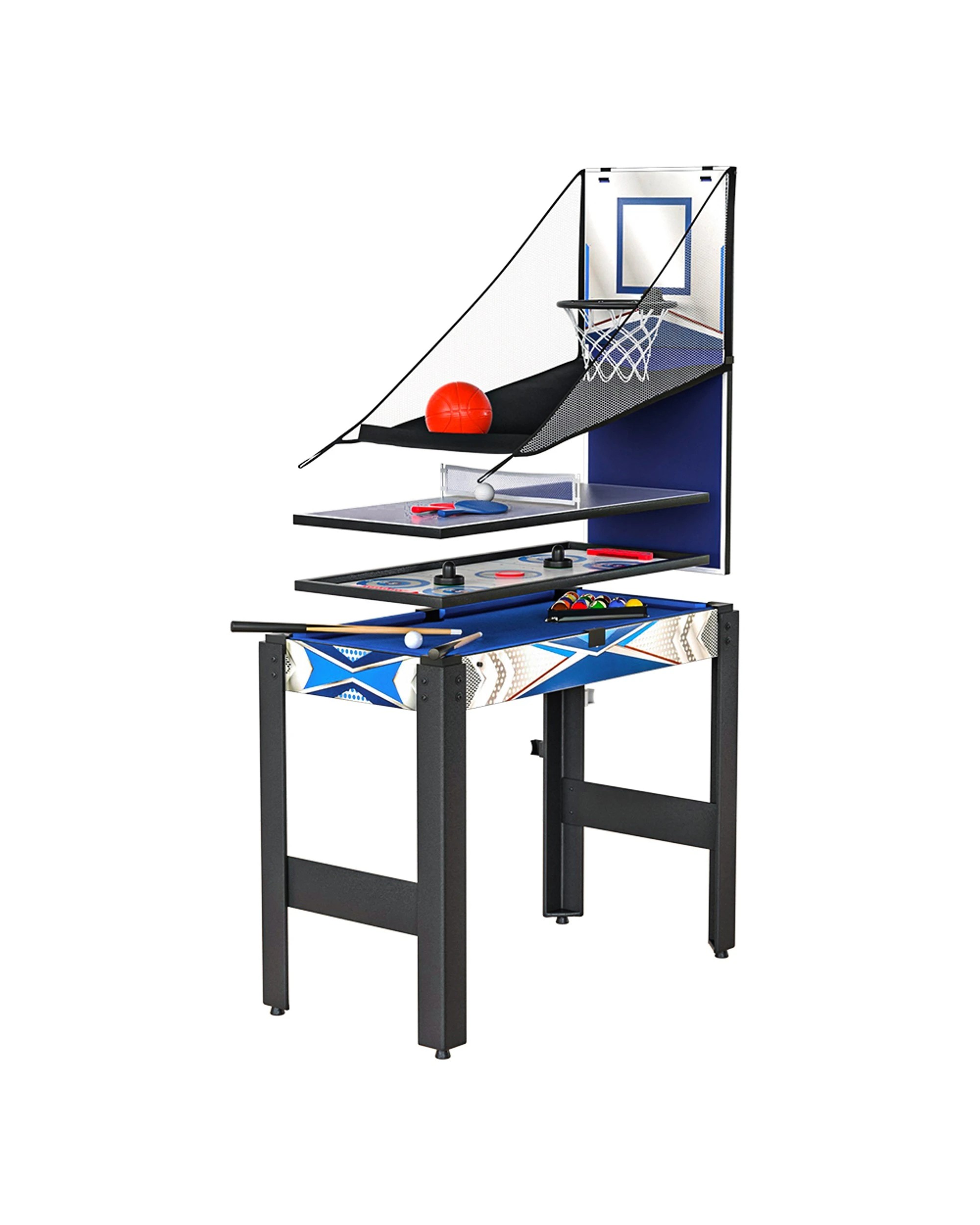 1 Everfit 5-In-1 Game Table Pool Soccer Table Tennis Air Hockey Basketball Arcade Gift - Multi, 1 of 5