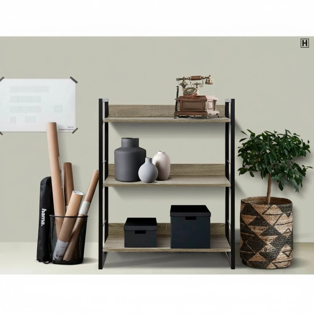 6 Artiss Bookshelf 3 Tiers
 - black, 6 of 8