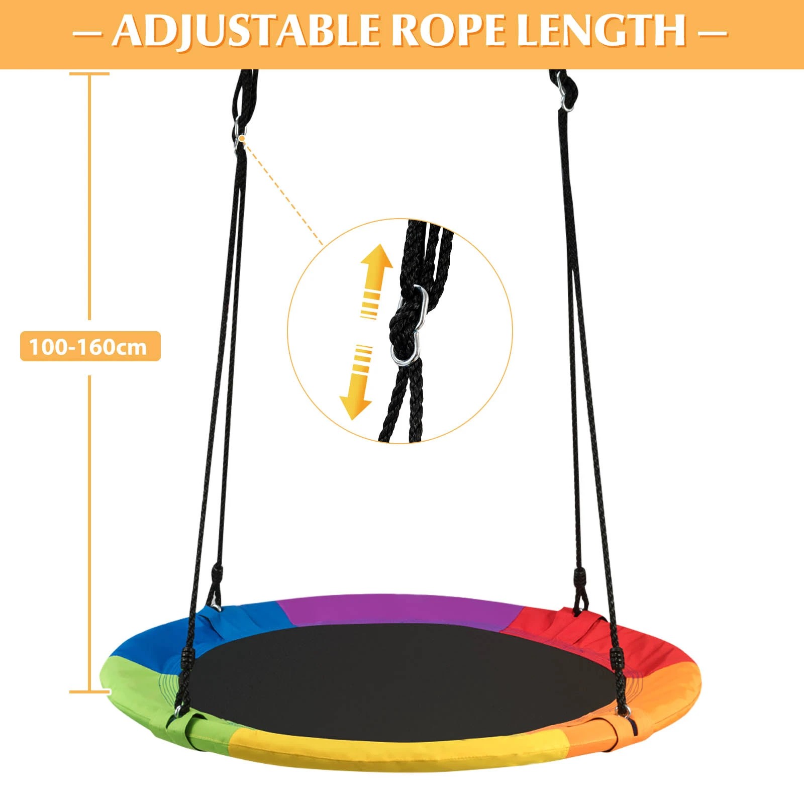 4 Costway Giant Tree Swing 100cm Yard Play Equipment, 4 of 6