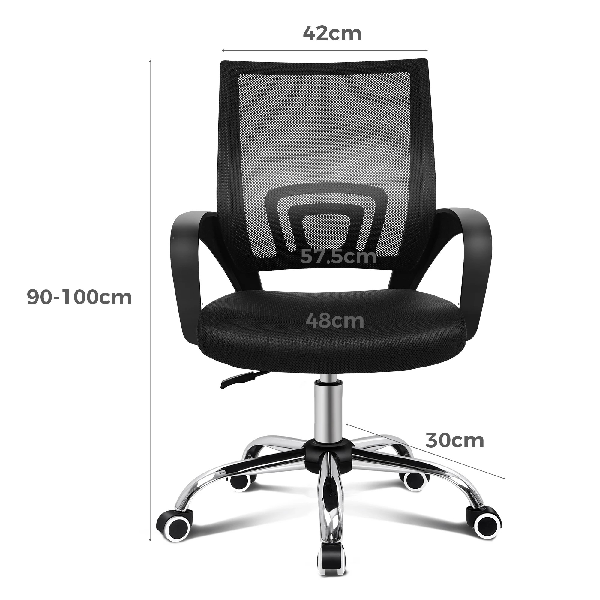 8 Alfordson Office Chair Mesh Executive Seat Gaming Computer Racing Work - Black, 8 of 10