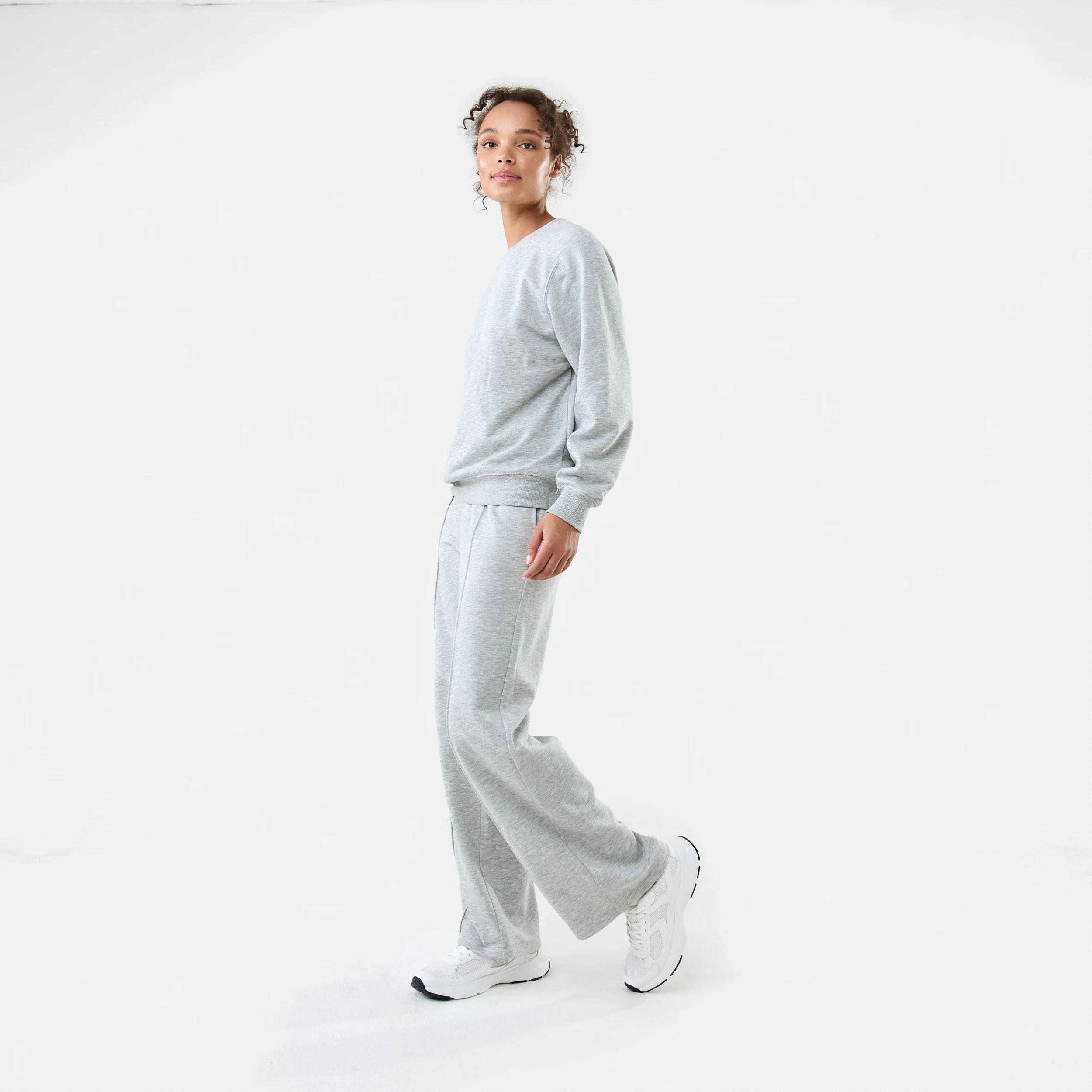 3 Active Womens French Terry Trackpants SOFT GREY MARLE, 3 of 7