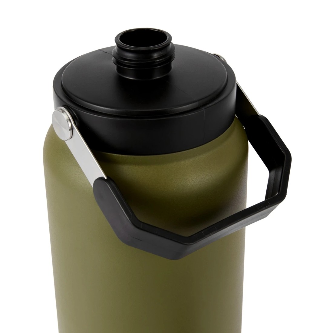 2 2L Khaki Stainless Steel Top Handle Drink Bottle, 2 of 6