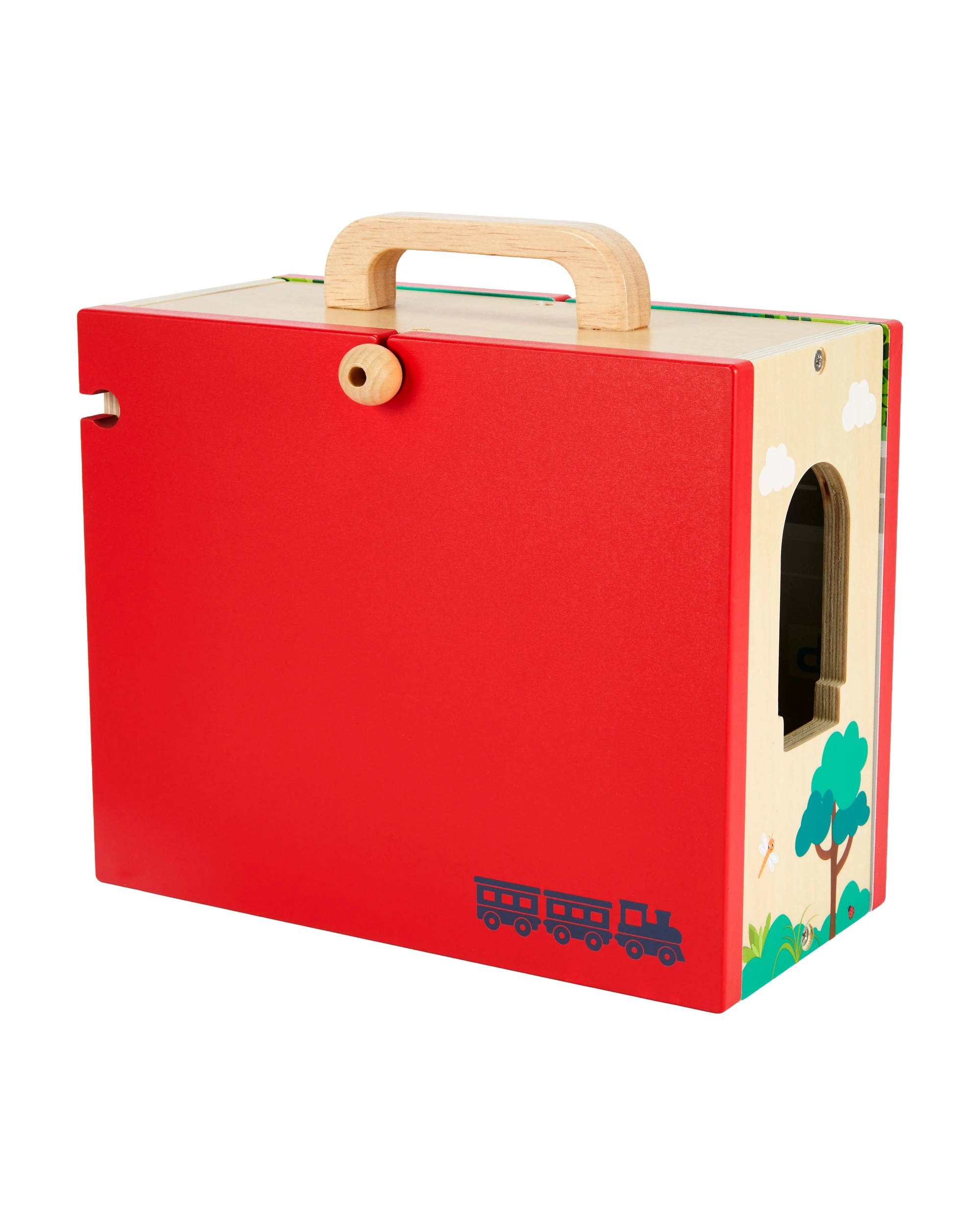 8 32 Piece Wooden Town Train Set with Case, 8 of 9