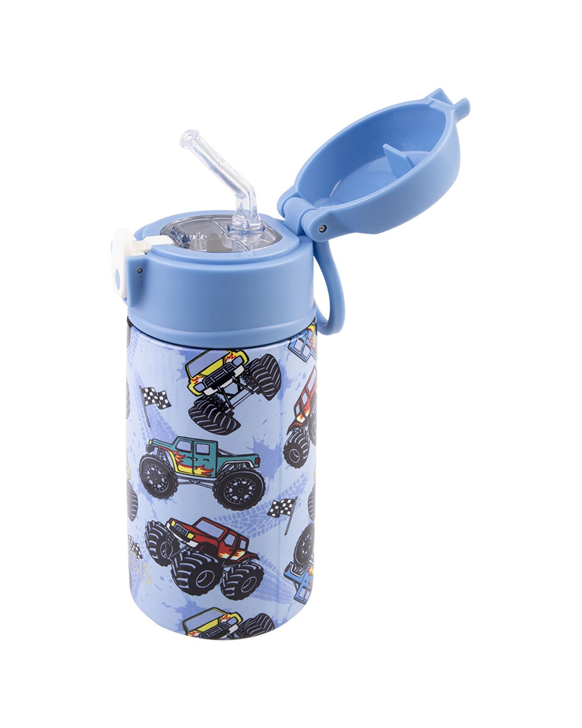 Oasis Kids Vacuum Insulated Drink Bottle 400ml Monster Trucks - Pattern ...