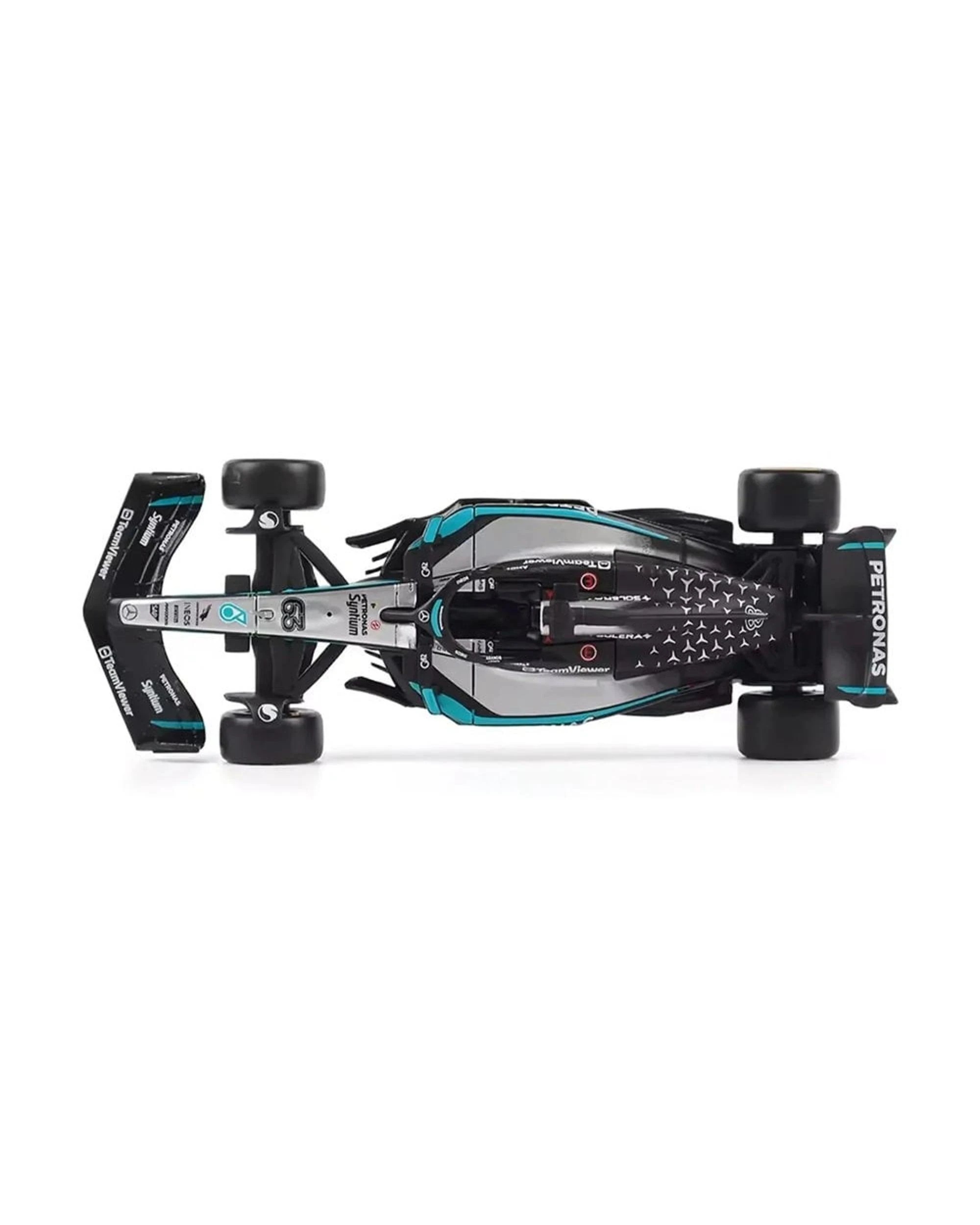 3 Bburago Mercedes-AMG F1 W16 2025 #63 George Russell 1:64 Scale, 3 of 4