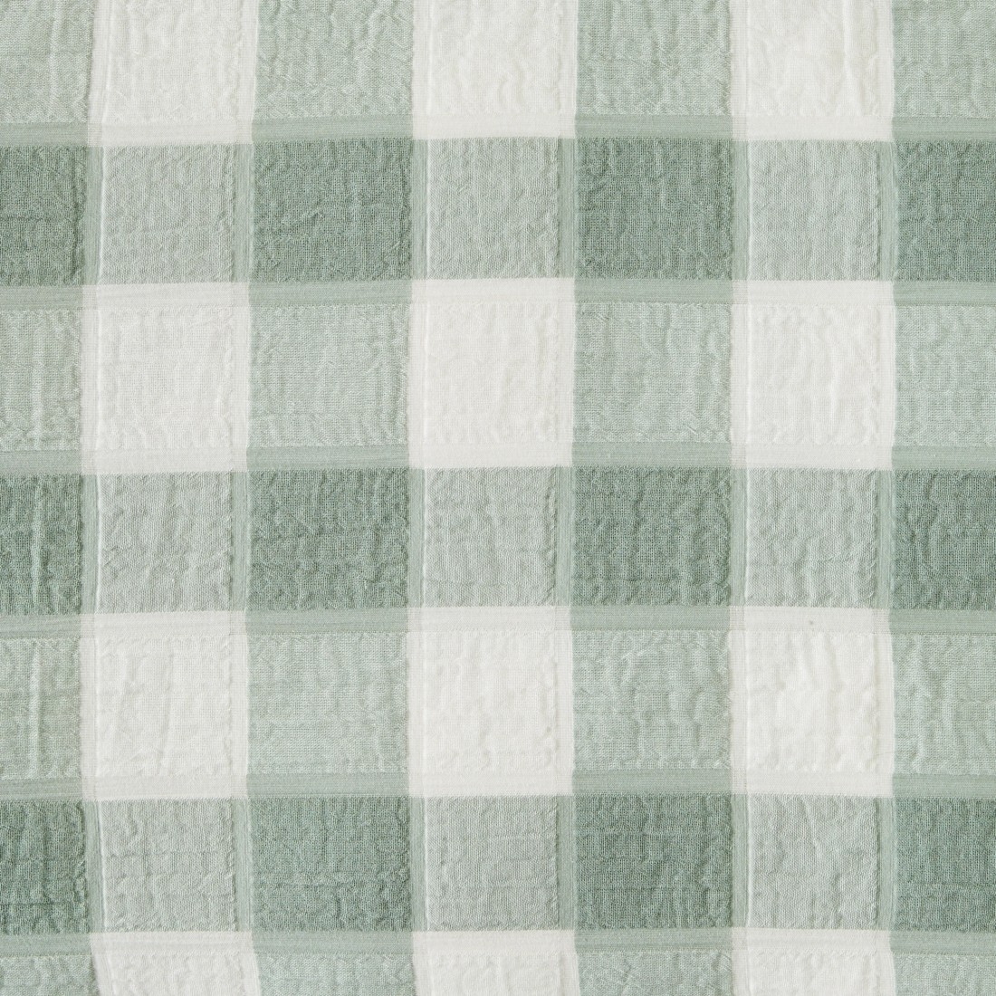 7 Check Seersucker Quilt Cover Set - Double Bed, Sage, 7 of 7