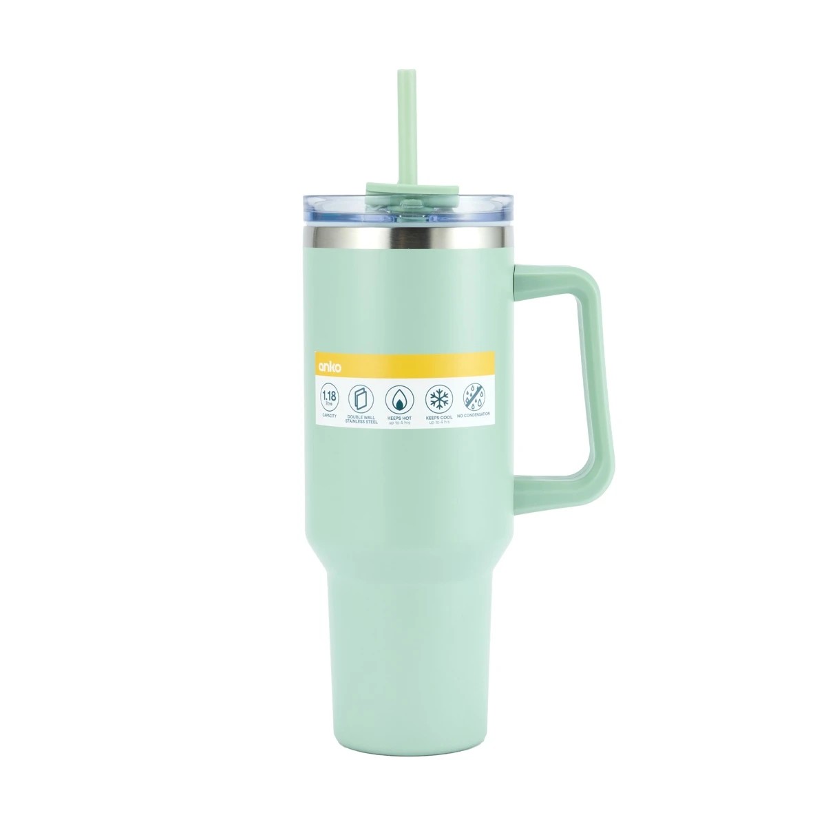 10 1.18L Green Jumbo Tumbler with Handle, 10 of 10