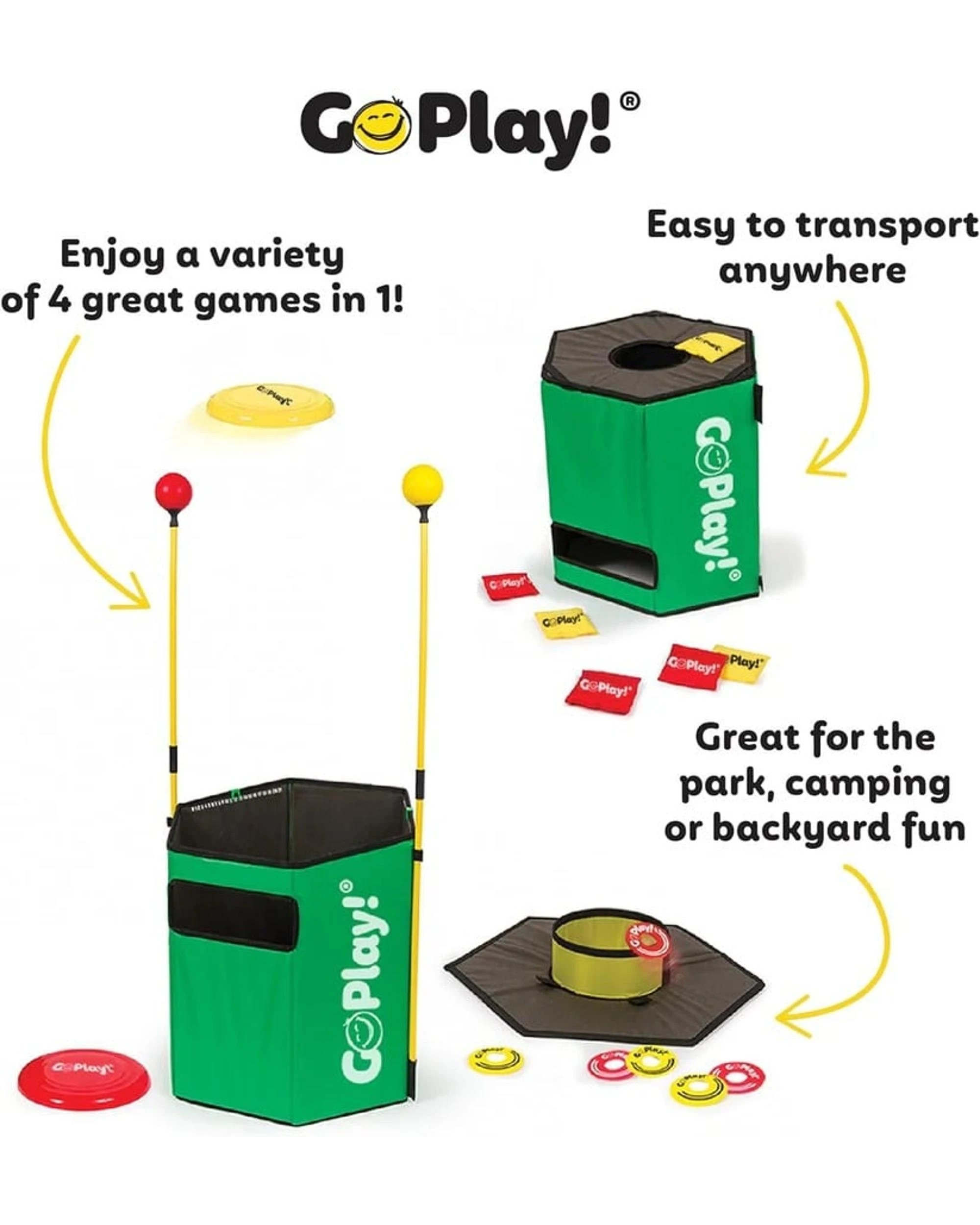 2 Go Play! 4 in 1 Combo Set Outdoor Games, 2 of 7