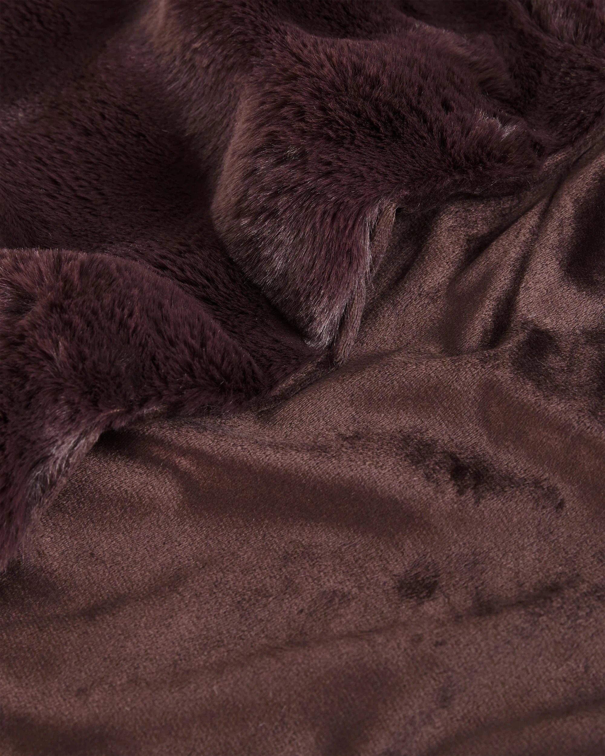 2 Target Ella Faux Fur Throw - Queen Bed - Brown, 2 of 3