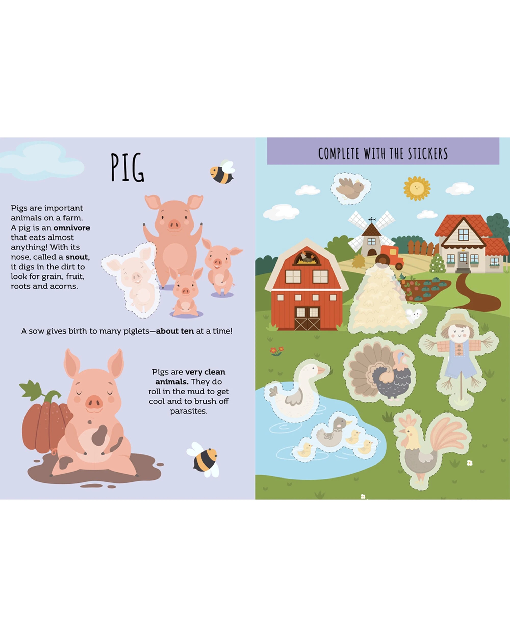 3 Sassi Stickers & Activities Book Kids Children Fun Reading The Farm - Multi, 3 of 3