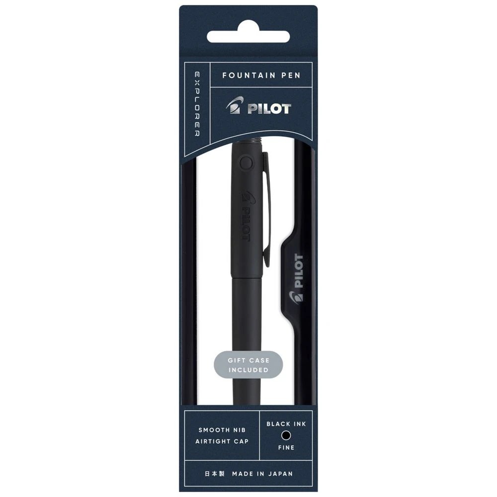 1 PILOT Explorer Fountain Pen Fine Matte Black, 1 of 6