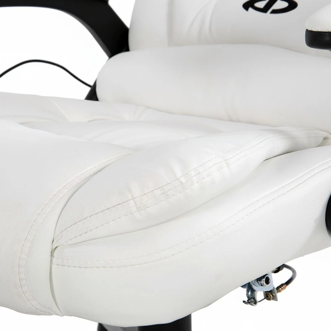 9 Artiss 8 Point Massage Office Chair Heated Seat Recliner - White, 9 of 10