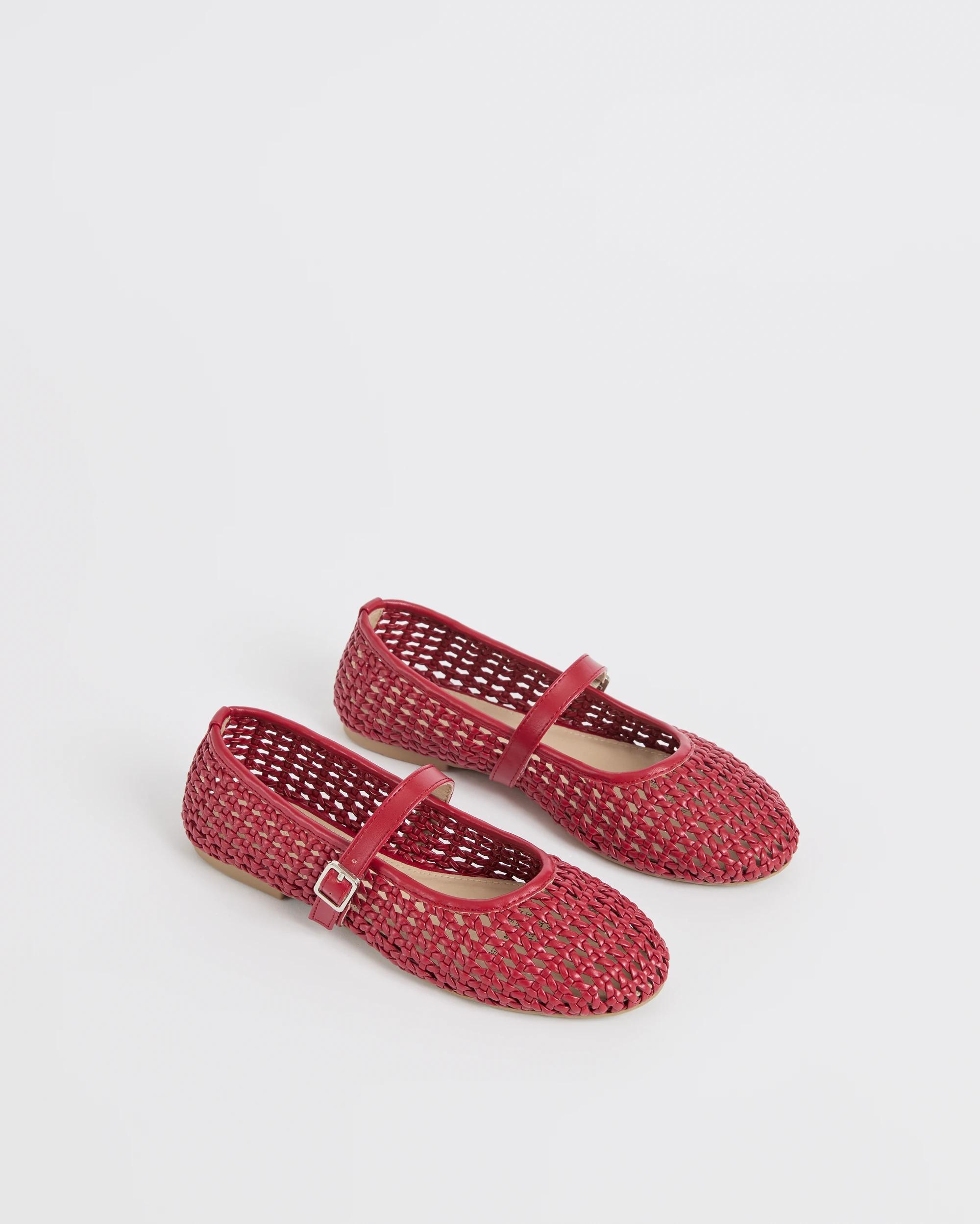 2 Target Youth Weave Ballet Flats BURGUNDY, 2 of 3