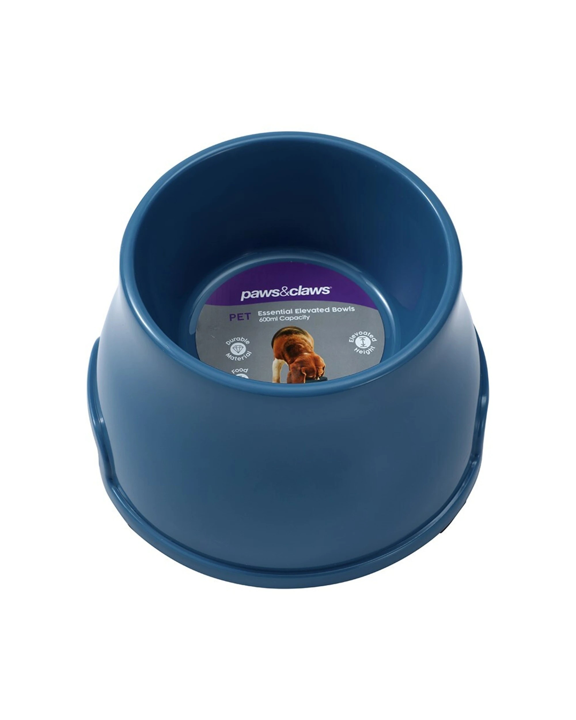 3 Paws And Claws 2pc 600ml Pet Essentials Elevated Bowl Medium 19x12cm - Multi, 3 of 7