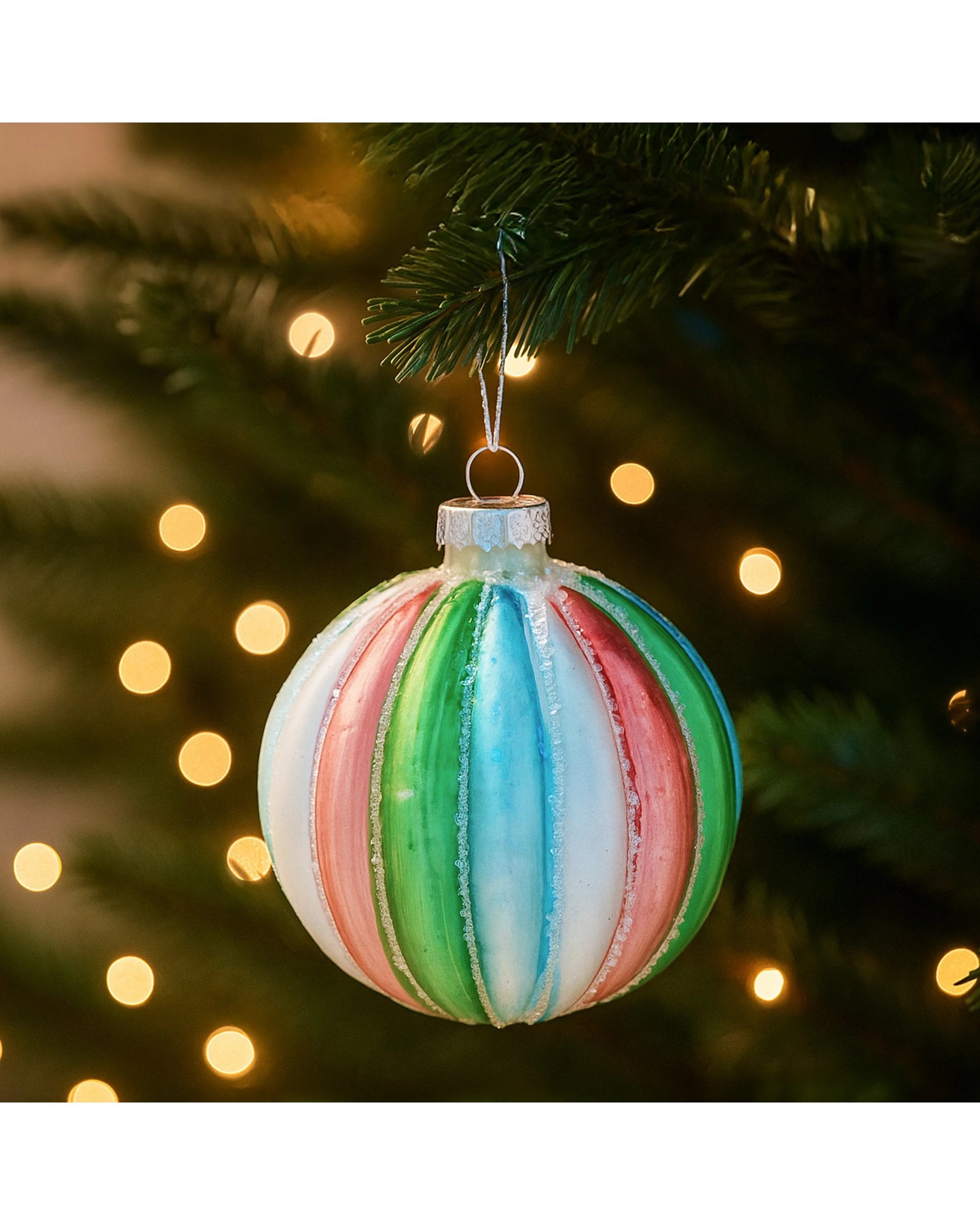 5 Christabelle Multi-Colour Glass Baubles 6Pcs Balls Christmas Tree Decoration Ornament, 5 of 5