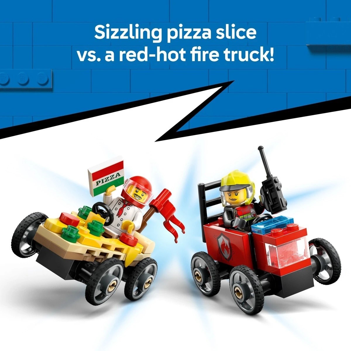 6 LEGO City Pizza vs. Fire Truck Race Car Pack 60458, 6 of 11