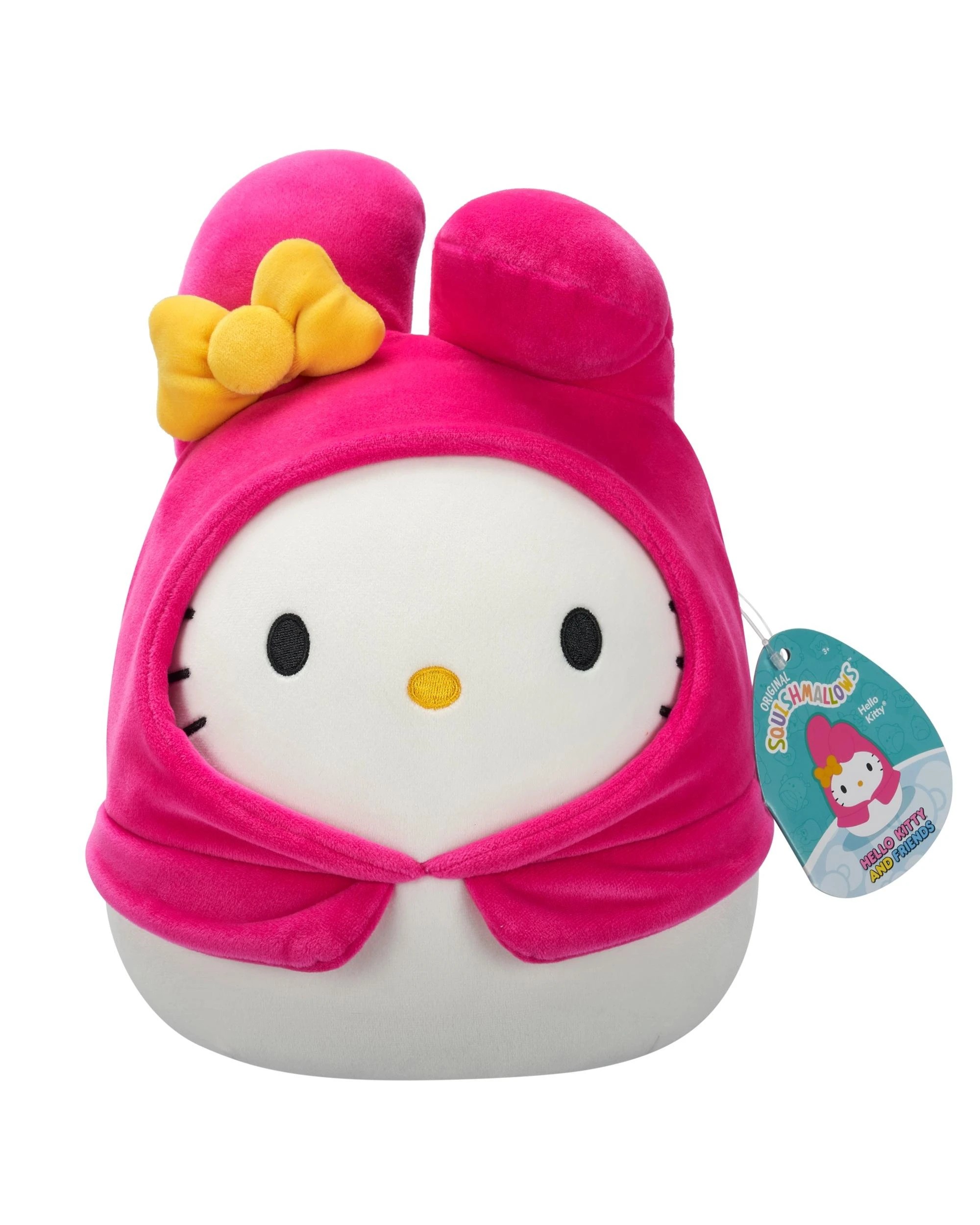 1 Squishmallows Hello Kitty and Friends Hello Kitty in My Melody Hoodie 8 inch Plush, 1 of 10