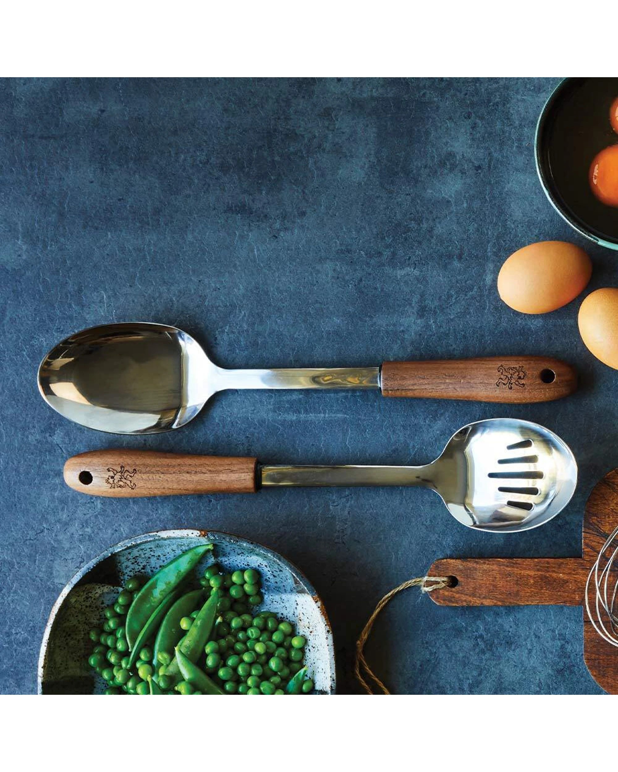 3 Stanley Rogers 2PK Premium Walnut Stainless Steel Solid Cooking Spoon - Natural, 3 of 4