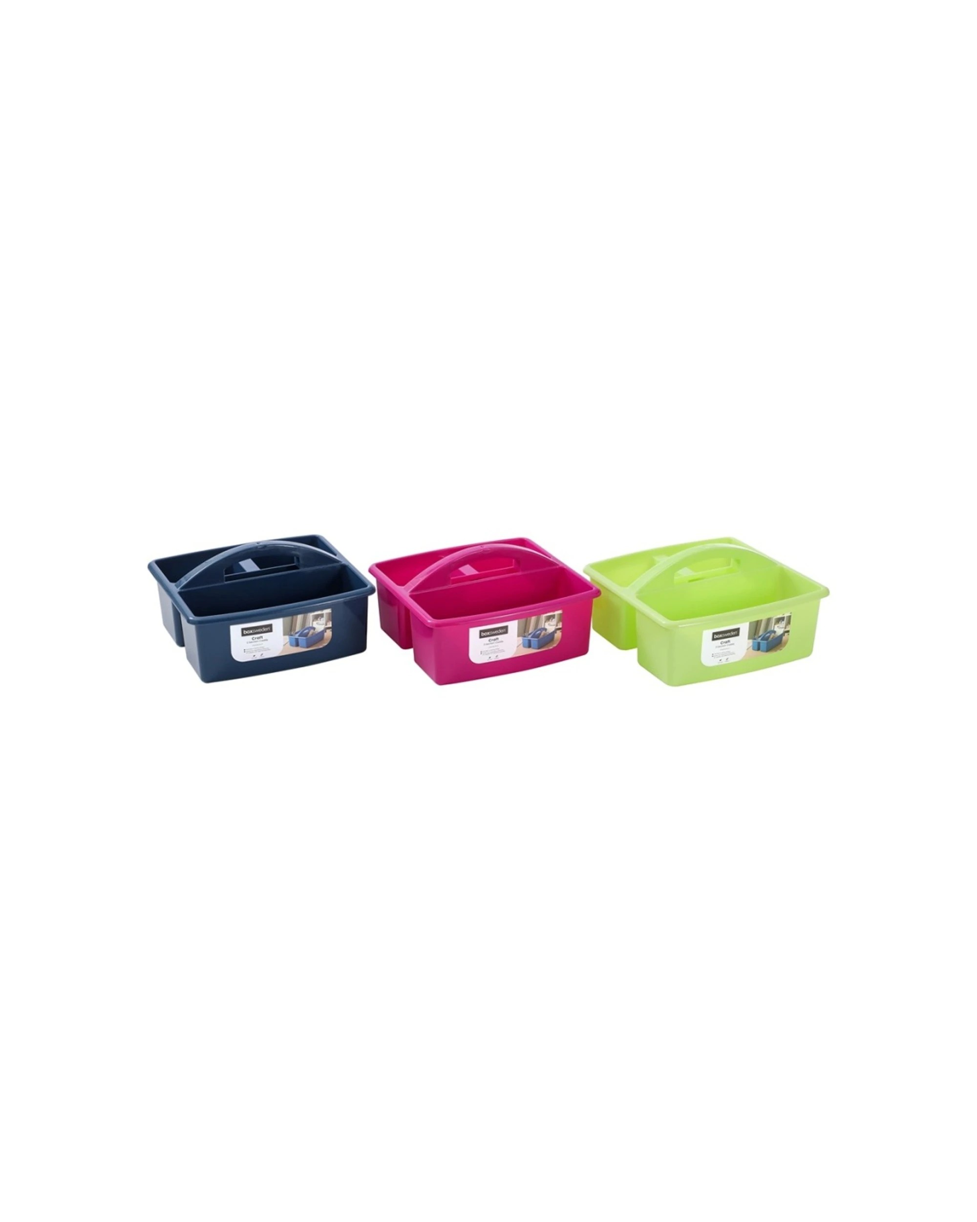 3 Boxsweden 9PK Craft Caddy 3 Section Home Organiser Storage Container - Assorted, 3 of 7