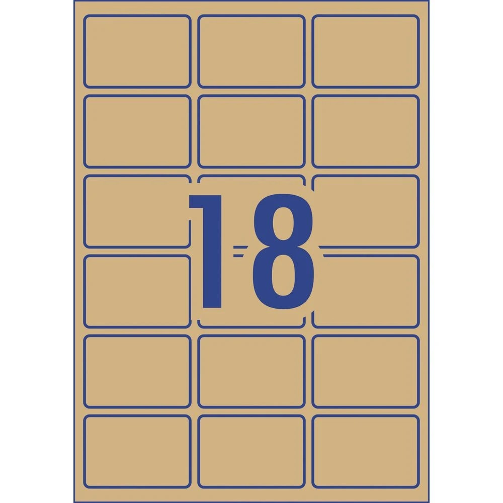 3 Avery 18UP Rectangle Labels Kraft Brown 15 Sheets, 3 of 6