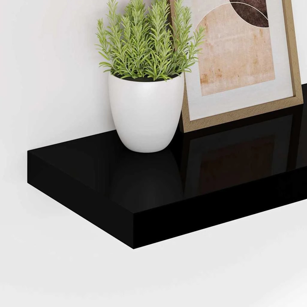 4 vidaXL Wall shelf Wall mounting - Black, 4 of 9