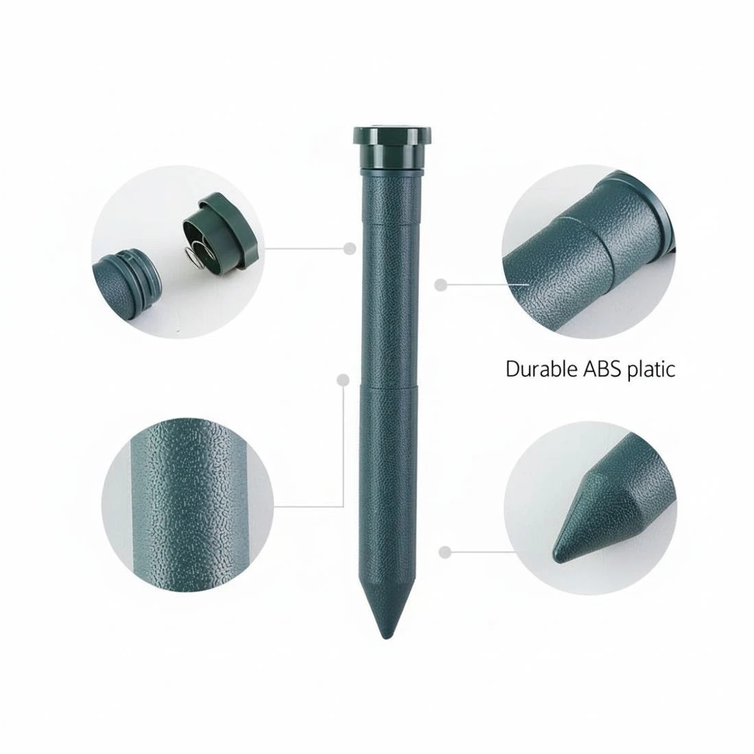 4 Gardeon Snake Repeller 10X Multi Pulse Ultrasonic Battery Powered Pest Repellent - Green, 4 of 6