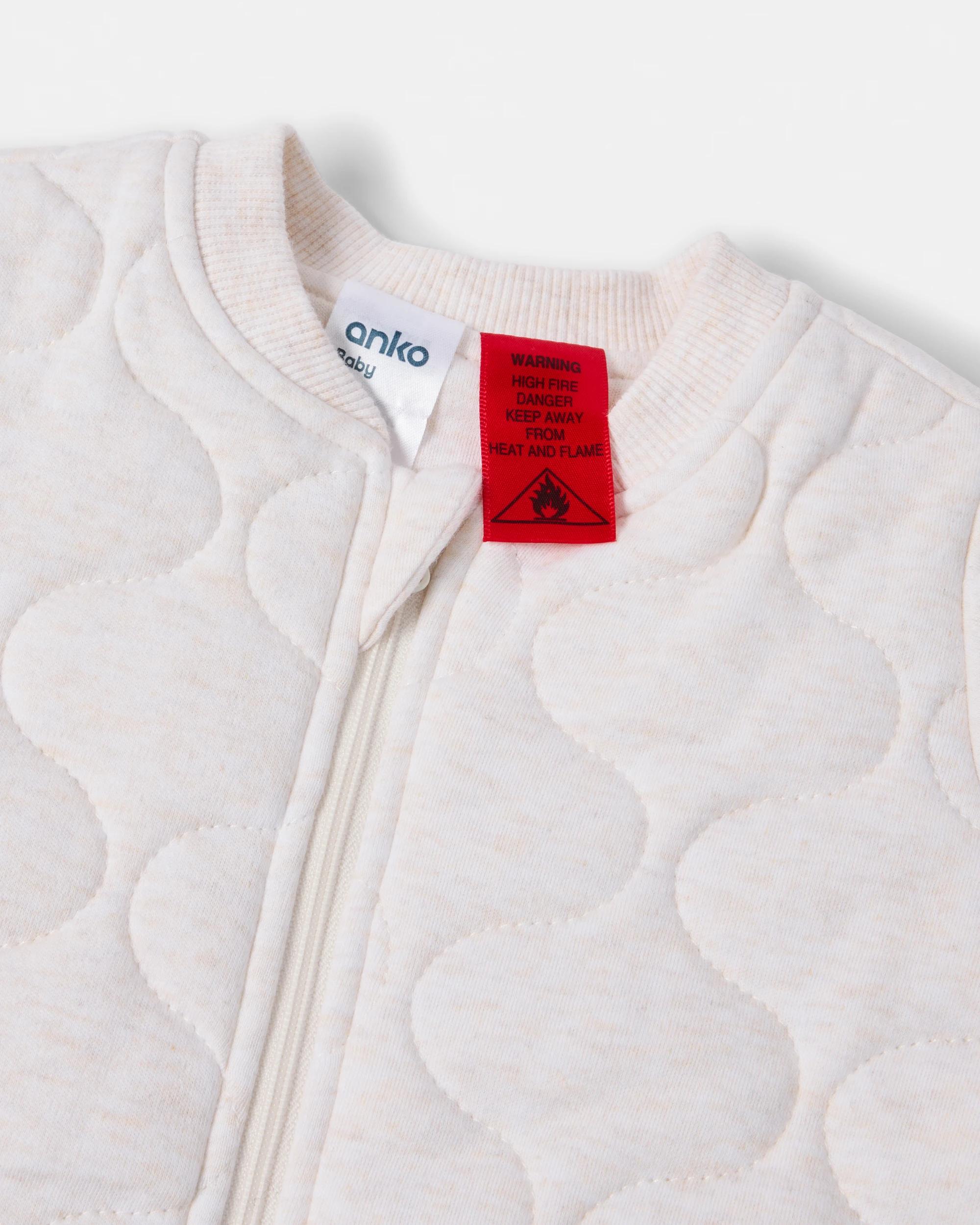 3 Australian Cotton 3.5 Tog Sleeping Bag Oat Onin, 3 of 4