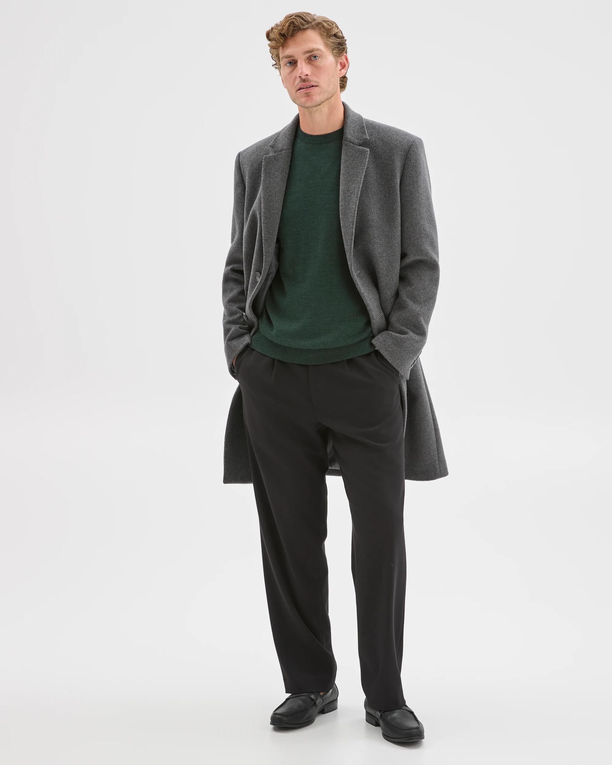 1 Preview Wool Blend Cashmere Overcoat CHARCOAL, 1 of 8