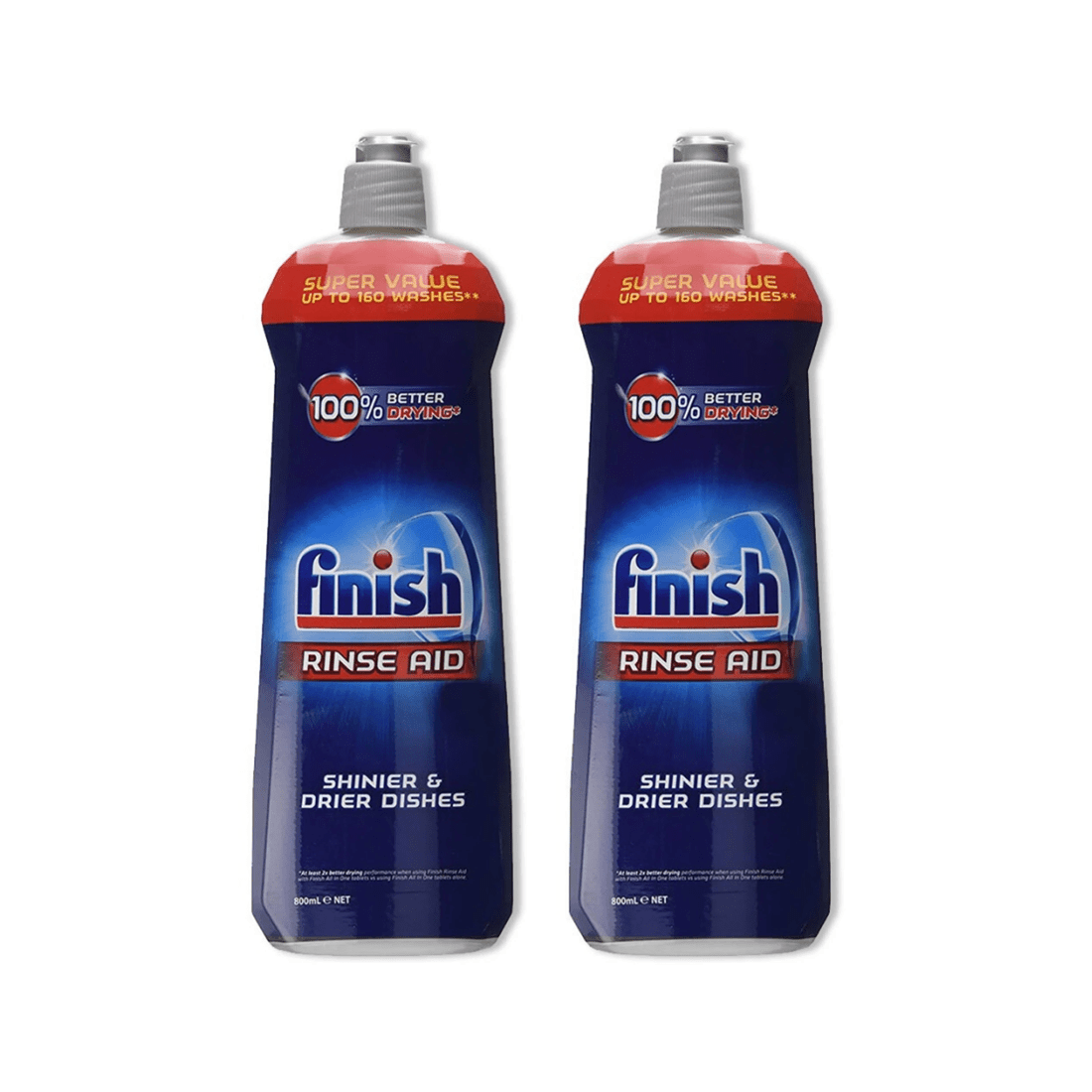 1 Finish 2pc Rinse Aid Dishwasher Rinse Aid Water Spot Remover 800ml Value Pack, 1 of 3