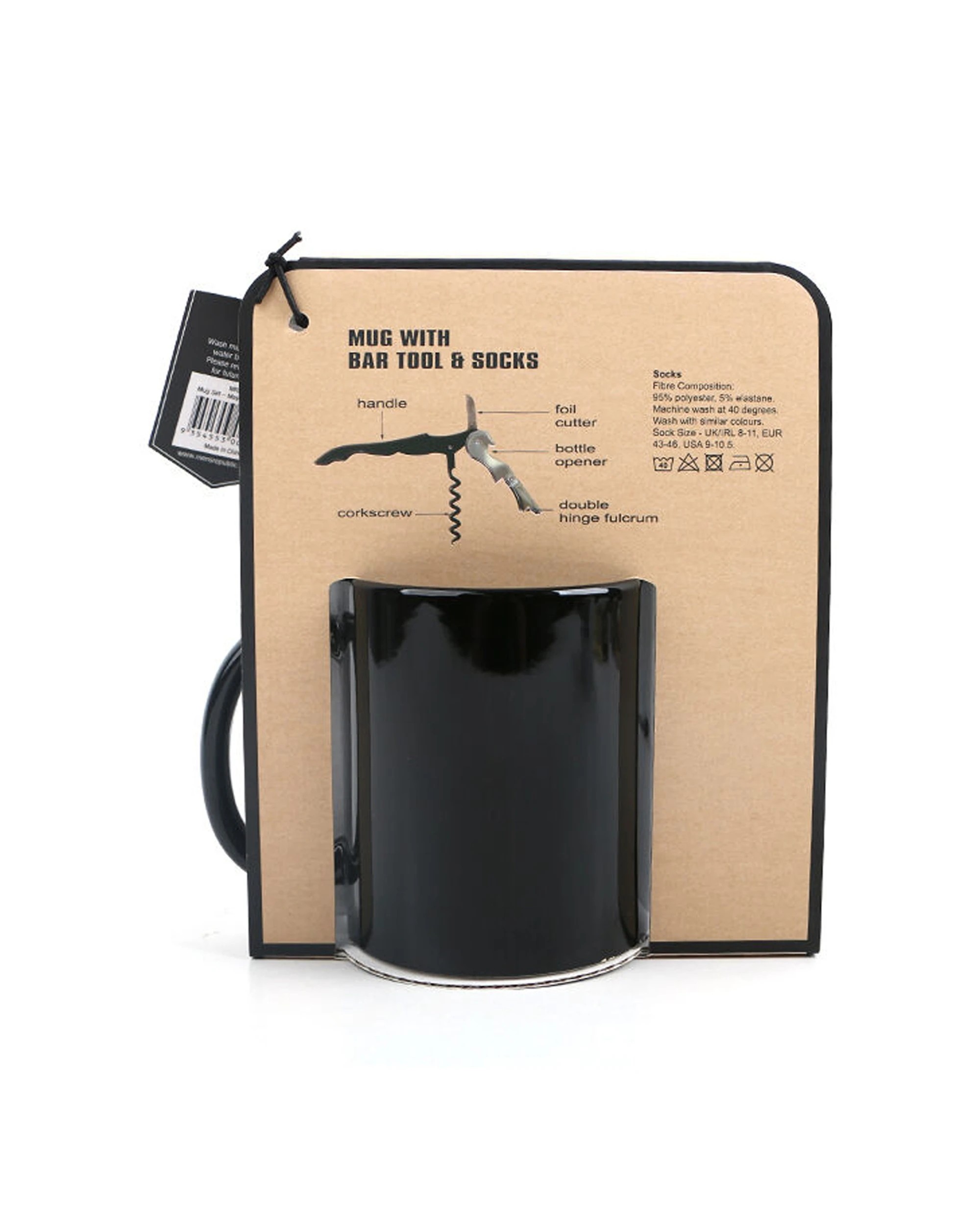 3 Mens Republic Ceramic Mug Set With Beer Socks And Bar Multitool Gift Set For Men - Black, 3 of 4