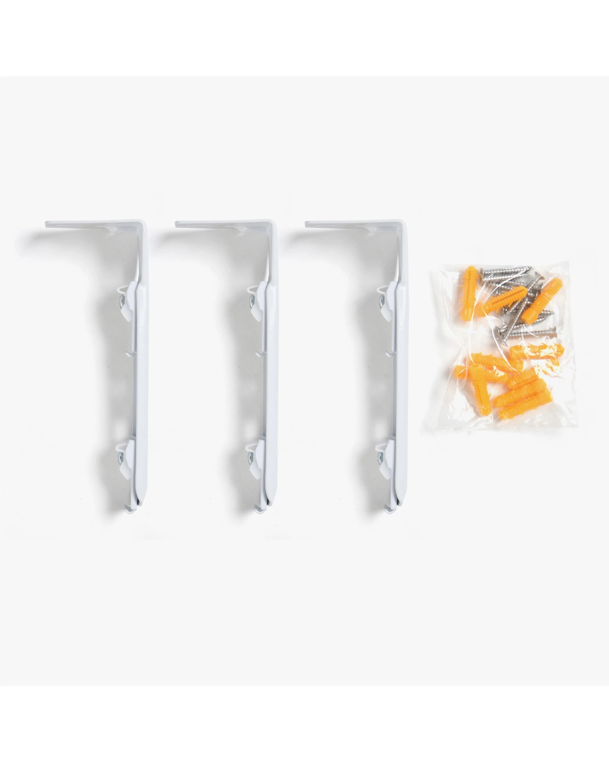 2 Cadence & Co. S-Fold Curtain Track Double Bracket 3 Pack - White, 2 of 4
